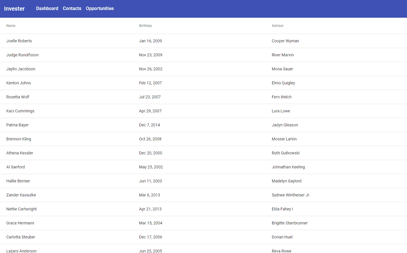 Invester screenshot